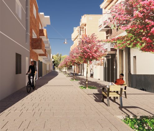 Se inician las obras de mejora del alcantarillado de la calle Riu Túria y la reurbanización de la calle Esplugues de Llobregat